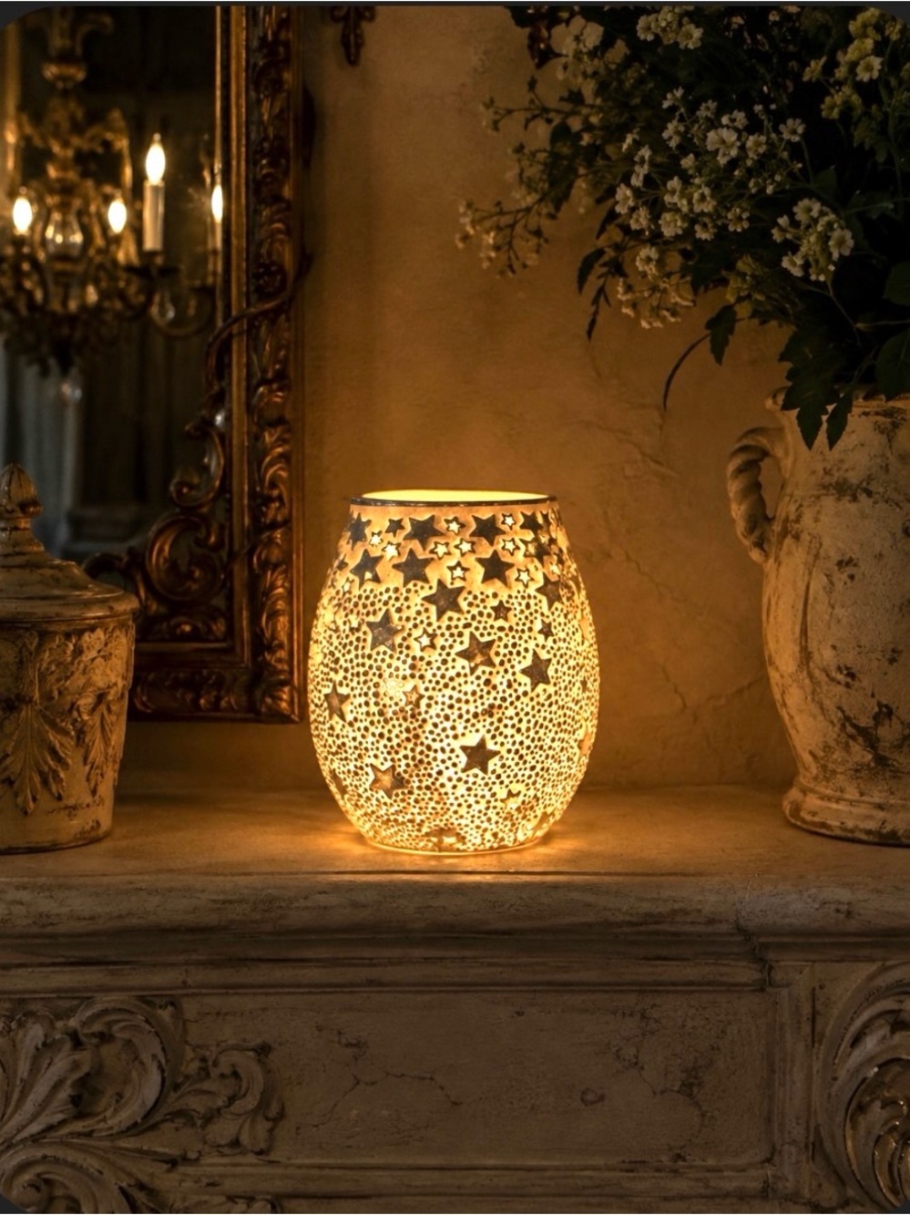 Scentsy Night Sky wax warmer light new Ceramic Star celestial